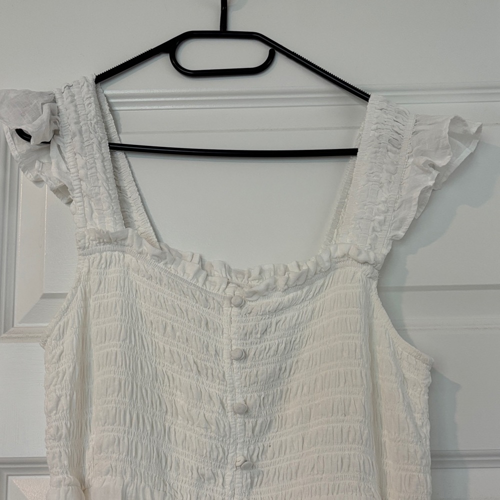Anthropologie “Peregrine” Square-Neck Midi Dress – White - Picture 4 of 5